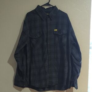 Black Plaid Button-Up Shirt